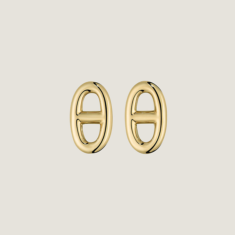 Hermes gold clearance earrings